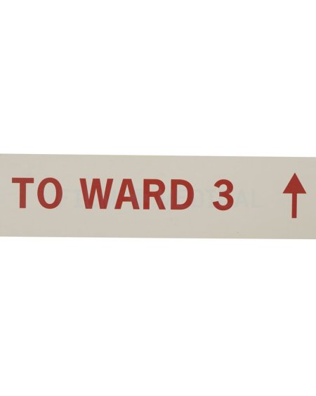 Red Signs To Ward 3